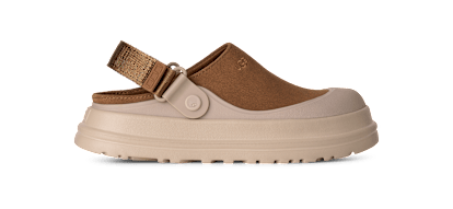 GoldenGlow Suede Clog