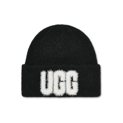 Fuzzy UGG Logo Beanie