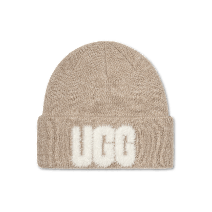 Fuzzy UGG Logo Beanie