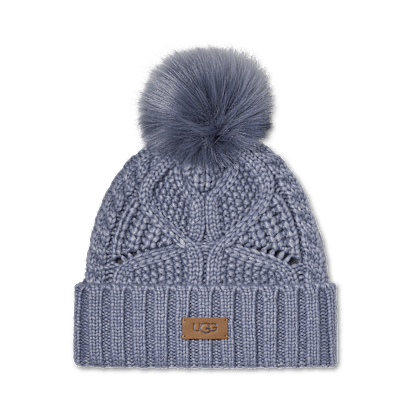 Cable Beanie With Pom