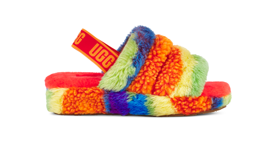 Rainbow ugg slides deals
