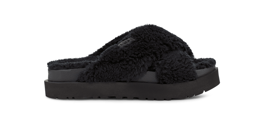 値下げ！UGG アグ　ファズ シュガー クロス スライド アグ UGG 1120860 ファズ シュガー クロス スライド サンダル