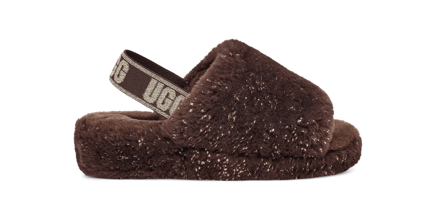 UGG Fluff Yeah Metallic Sparkle Slide for Women UGG UK