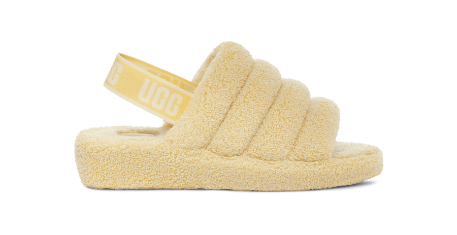 Ugg fluff shop yeah slide yellow