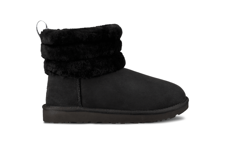 Ugg fluff top mini boots