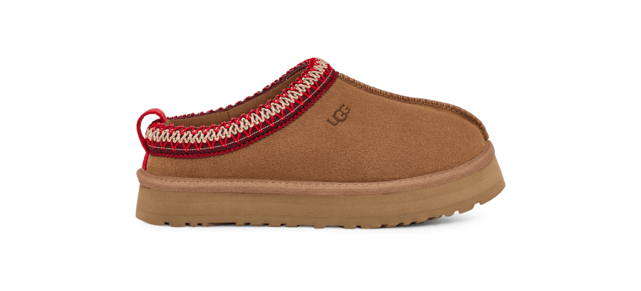 Brown Tazz Shearling-lined Suede Platform Slippers Ugg