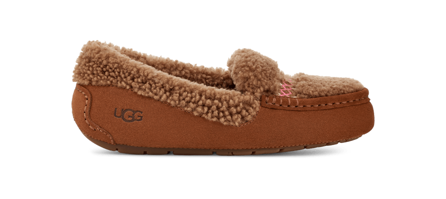 新品】 Ansley UGG Braid モカシン 黒 24㎝ USA7 新品】 Ansley UGG Braid モカシン 黒 24㎝ USA7