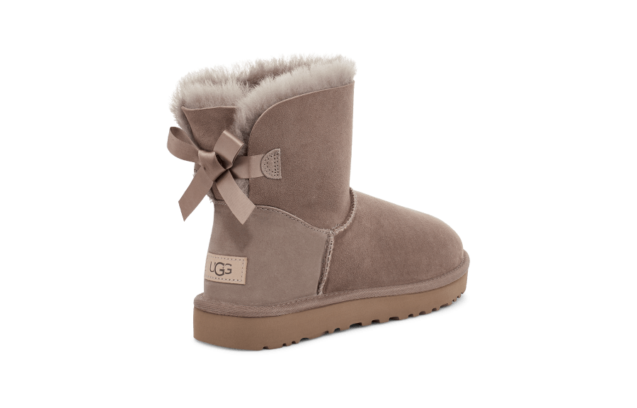 Ugg mini bailey bow top metallic driftwood