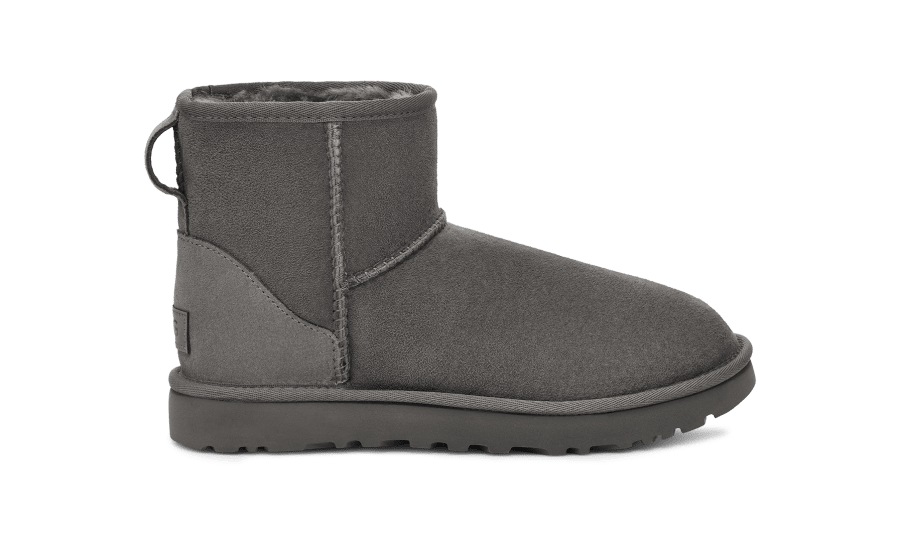 Grey leather top ugg boots