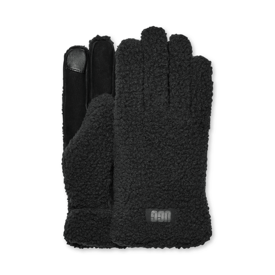 UGG ブラック スエード ファー手袋 Mサイズ UGG® 公式【 UGGフラッフ グローブ|UGGfluff Glove| 101066
