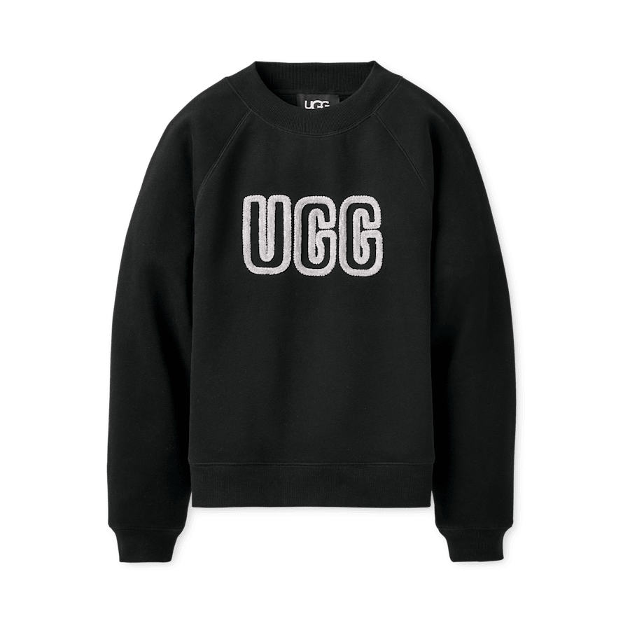 UGG グレー ロゴ入り トレーナー S 楽天市場】アグ UGG ファー ロゴ トレーナー LOGO CREWNECK