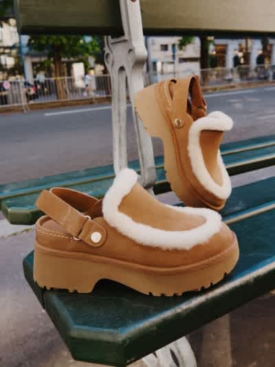 UGG モカシン 8 (US) / 6.5 (UK) UGG New Heights Cozy Suede Platform Clogs | Dillard's