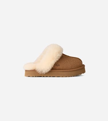UGG Disquette Slipper in Brown, Taille 32.5, Daim