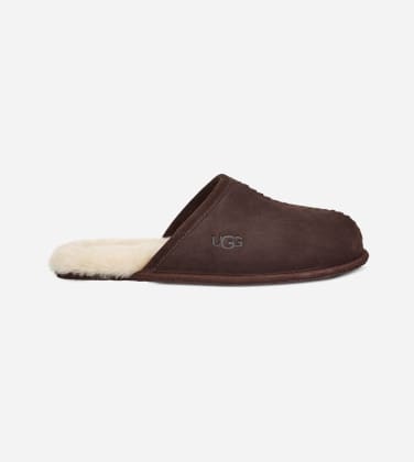 Scuff Deco Chaussons pour Homme in Brown, Taille 40, Daim
