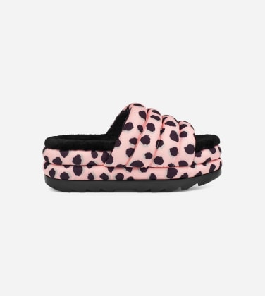 Maxi Slide Cheetah pour Femme in Pink Scallop, Taille 42