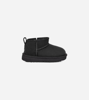 Botte UGG Classic Ultra Mini pour enfant in Black, Taille 27.5, Daim