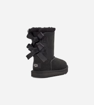 Botte UGG Bailey Bow II pour enfant in Black, Taille 22, Cuir