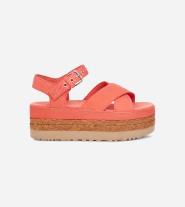 Sandale UGG Aubrey à plateforme pour Femme in Pink, Taille 42, Daim