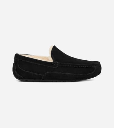Chausson UGG Ascot pour Homme in Black, Taille 45, Daim