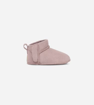 Bottine Classic Ultra Mini pour Grand Enfant in Pale Smoke, Taille 20.5, Daim