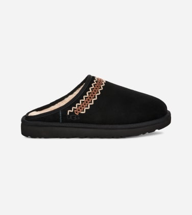 Chausson à enfiler Classic Atherson pour Homme in Black, Taille 44, Cuir