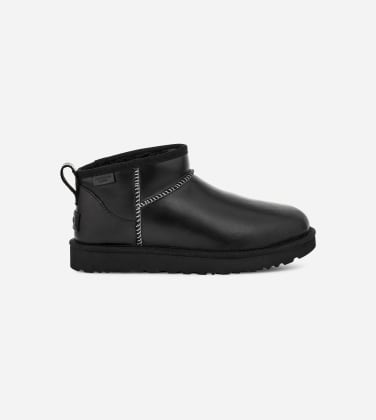 Botte en cuir Classic Ultra Mini Leather Regenerate pour Femme in Black, Taille 36