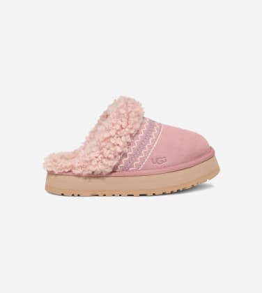 Chausson Disquette Atherson pour Femme in Rose Grey, Taille 36, Daim