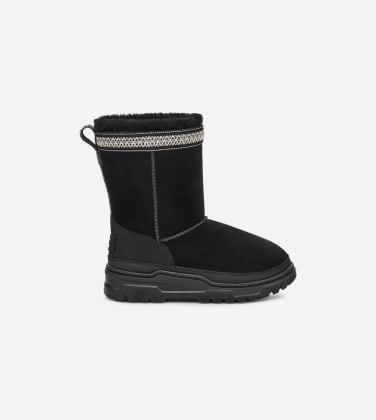 Botte Classic Short Trail Gazer pour Grand Enfant in Black, Taille 27.5, Cuir