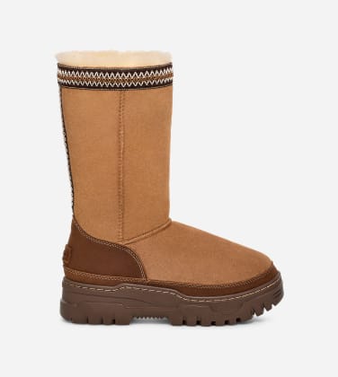 Botte Classic Tall Trail Gazer pour Femme in Brown, Taille 41, Daim
