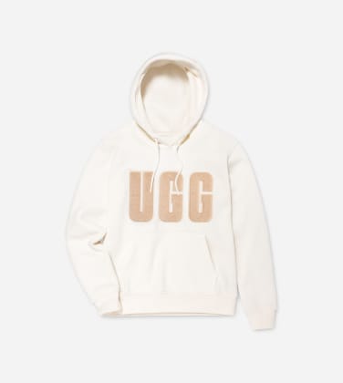 Sweat à capuche avec logo Rey en UG Gfluff pour Femme in Nimbus/Sand, Taille 2XS, Coton