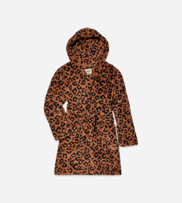 Robe de chambre imprimée UGG Aarti pour Femme in Cider Leopard, Taille XS