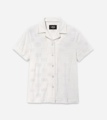Chemise UGG UG Gblock Shirina pour Femme in Nimbus, Taille L, Coton