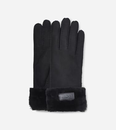 Gant UGG Turn Cuff pour Femme in Black, Taille M, Shearling