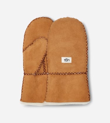 Moufle en peau de mouton UGG pour enfant in Brown, Taille 2/4 YRS