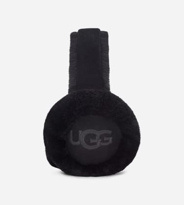 Cache-oreilles brodé en peau de mouton UGG pour Femme in Black, Taille O/S, Shearling