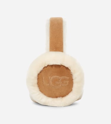 Cache-oreilles brodé en peau de mouton UGG pour Femme in Brown, Taille O/S, Shearling