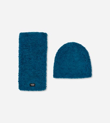 Ensemble bonnet et écharpe en sherpa pour Grand Enfant in Bspp, Taille 2/4 YRS