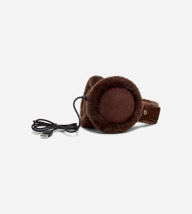 Cache-oreilles Bluetooth en peau de mouton UGG pour Femme in Brown, Taille O/S, Shearling