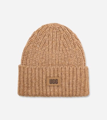 Bonnet côtelé épais UGG pour enfant in Beige, Taille O/S, Laine