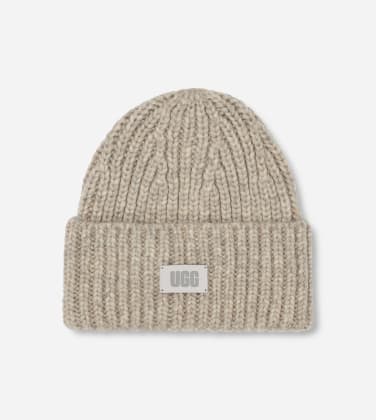 Bonnet côtelé épais UGG pour enfant in Light Grey, Taille O/S, Tricot