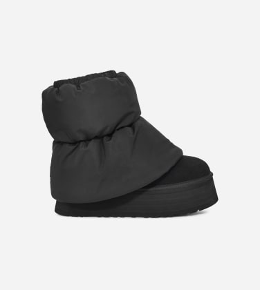Botte matelassée Classic Mini Dipper pour Femme in Black, Taille 41, Daim
