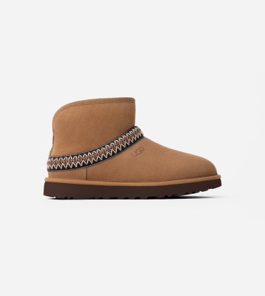 Botte Classic Mini Crescent pour Femme in Brown, Taille 39, Daim