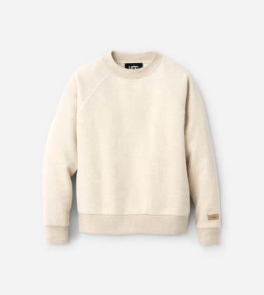 Pull à col rond Classic pour Femme in Sand Heather, Taille XS, Coton