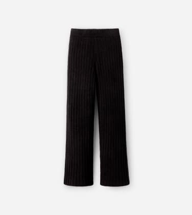 Pantalon de jogging côtelé Terri pour Femme in Black, Taille 1X, Knit