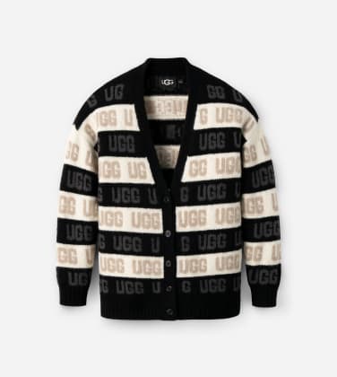 Gilet avec logo graphique UGG pour Femme in Black, Taille M, Mélange D’Acrylique