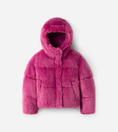 Doudoune Ronney Puffer High Pile pour Femme in Pink, Taille XS, Polyester