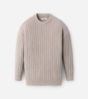 Haut Riz Rib pour Femme in Grey, Taille 1X