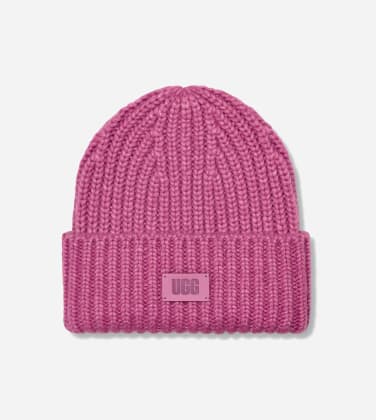 Bonnet côtelé épais UGG pour enfant in Pink, Taille O/S, Laine