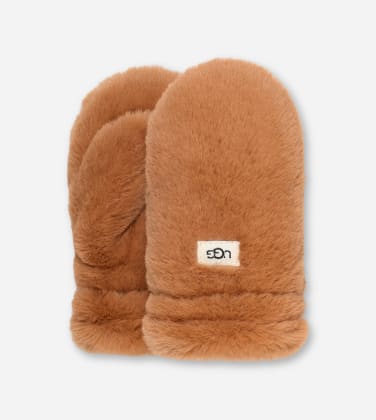 Moufles en fausse fourrure UGG pour enfant in Beige, Taille 2/4 YRS, Polyester
