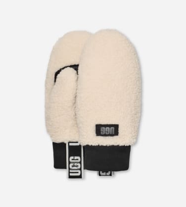 Moufle en UG Gfluff avec ruban à logo pour Femme in Nimbus, Taille L/XL, Fleece